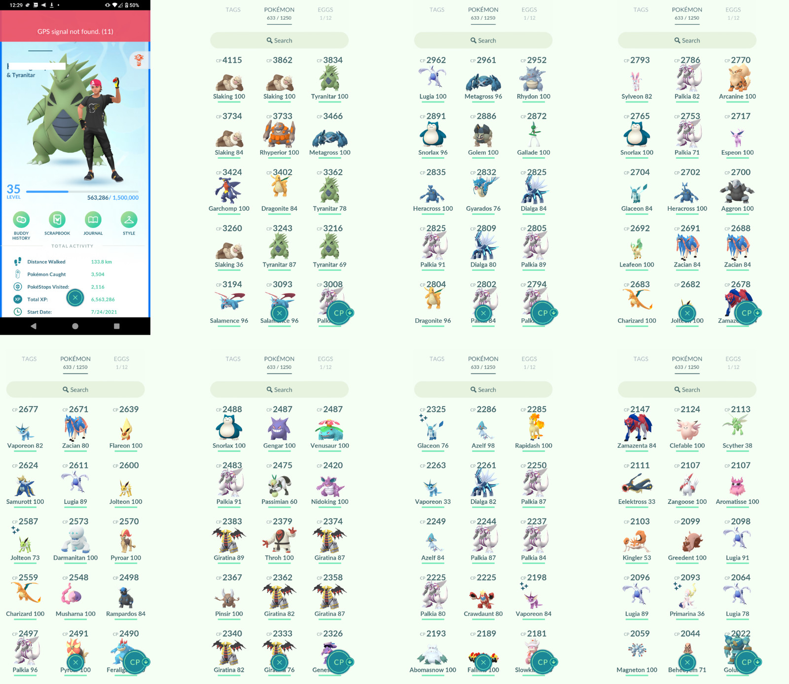 Pokémon Acc Go – Lvl35 – 55 Shiny – 44 Legendary