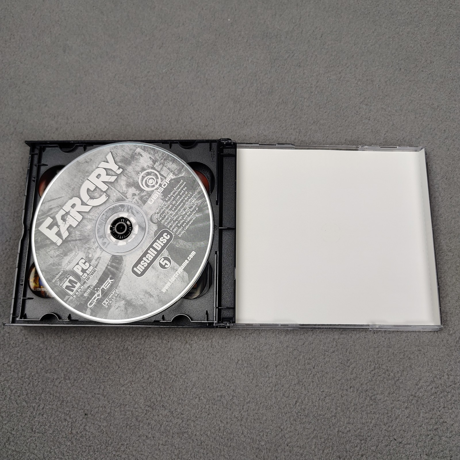 Far Cry 1 Ubisoft PC Game CD-ROM Set 5 Disc (2004) Vintage Gaming Mature Shooter