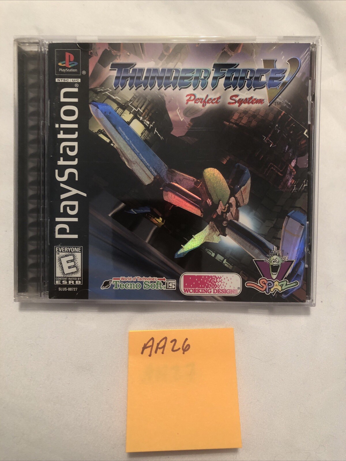 Thunder Force V: Perfect System (Sony PlayStation 1 Game, 1998) AA26