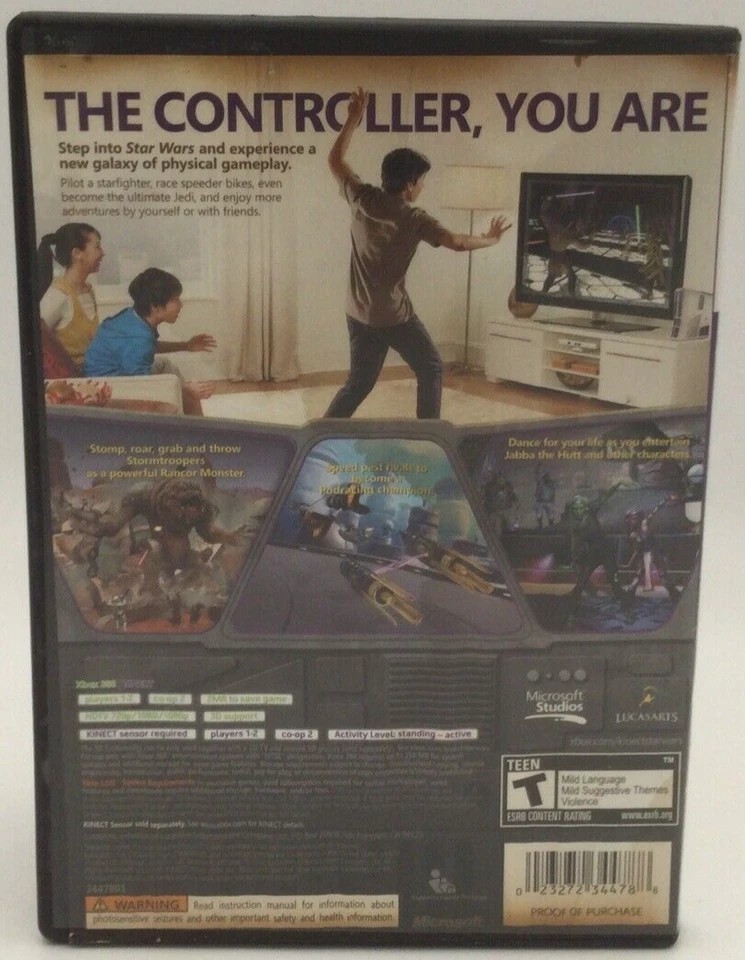 XBOX 360 STARWARS GAME | MICROSOFT KINECT COMPATIBLE| Rated T for Teen | 102