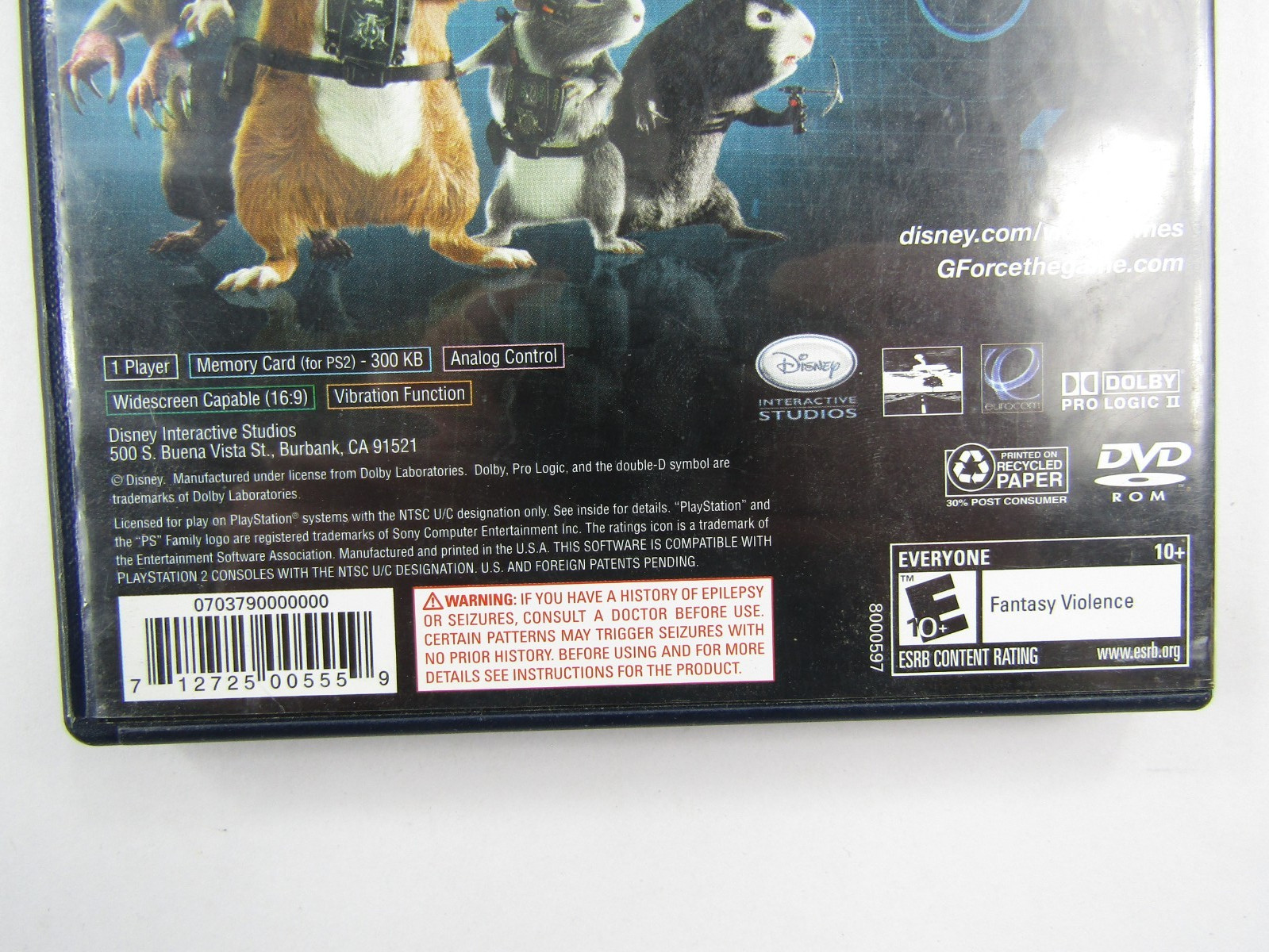 Disney G-Force PS2 Video Game Playstation 2 Disney CIB Complete 2009