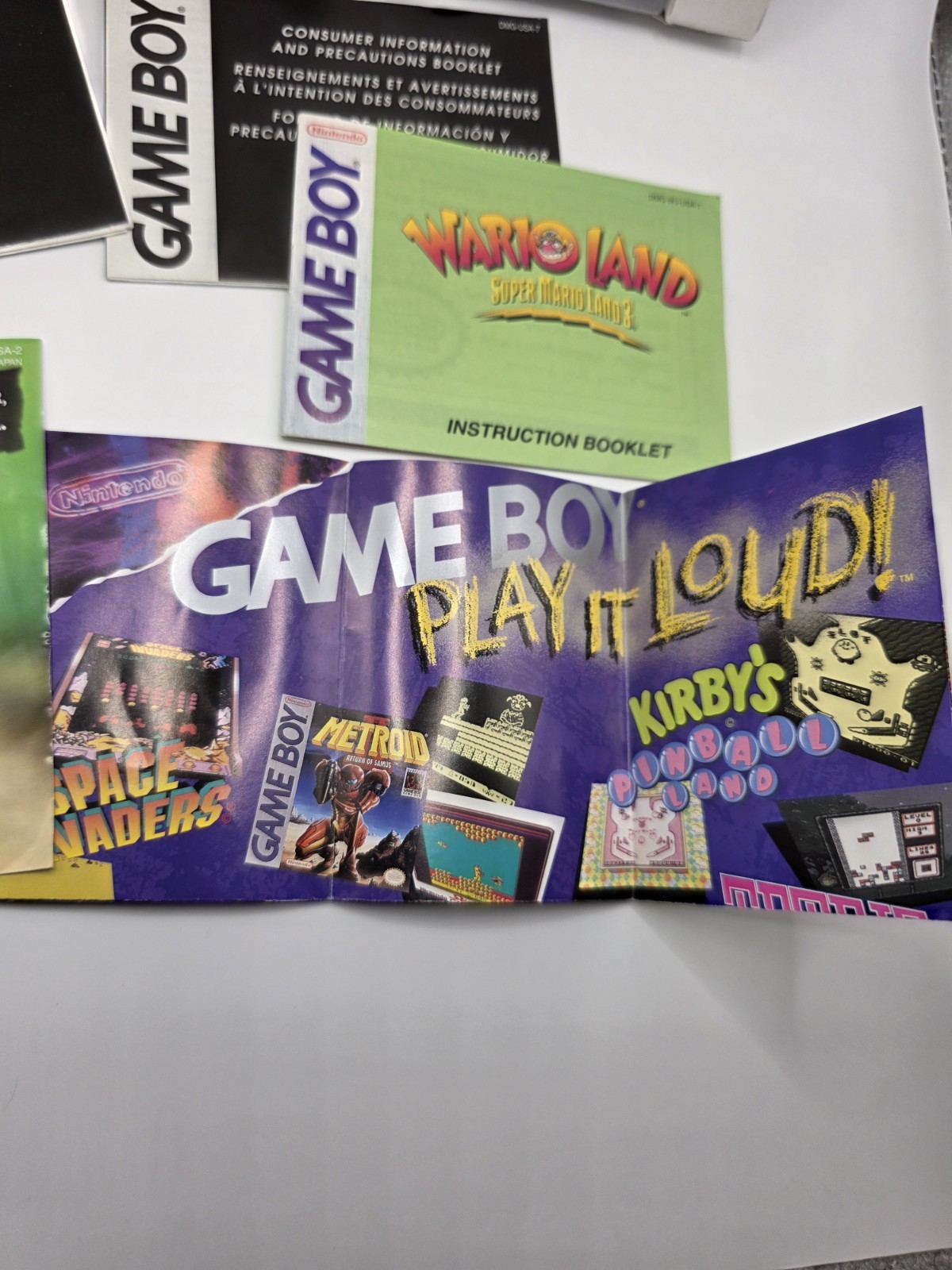 Wario Land Super Mario Land 3 CIB Game Boy Player’s Choice Complete + Poster