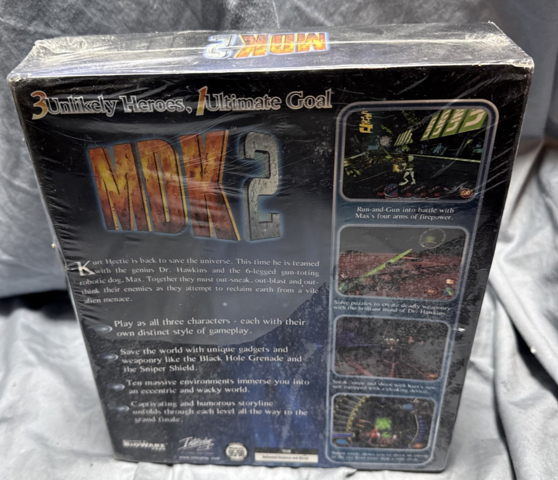 MDK 2 PC CD-ROM Big Box PC Game Interplay SEALED