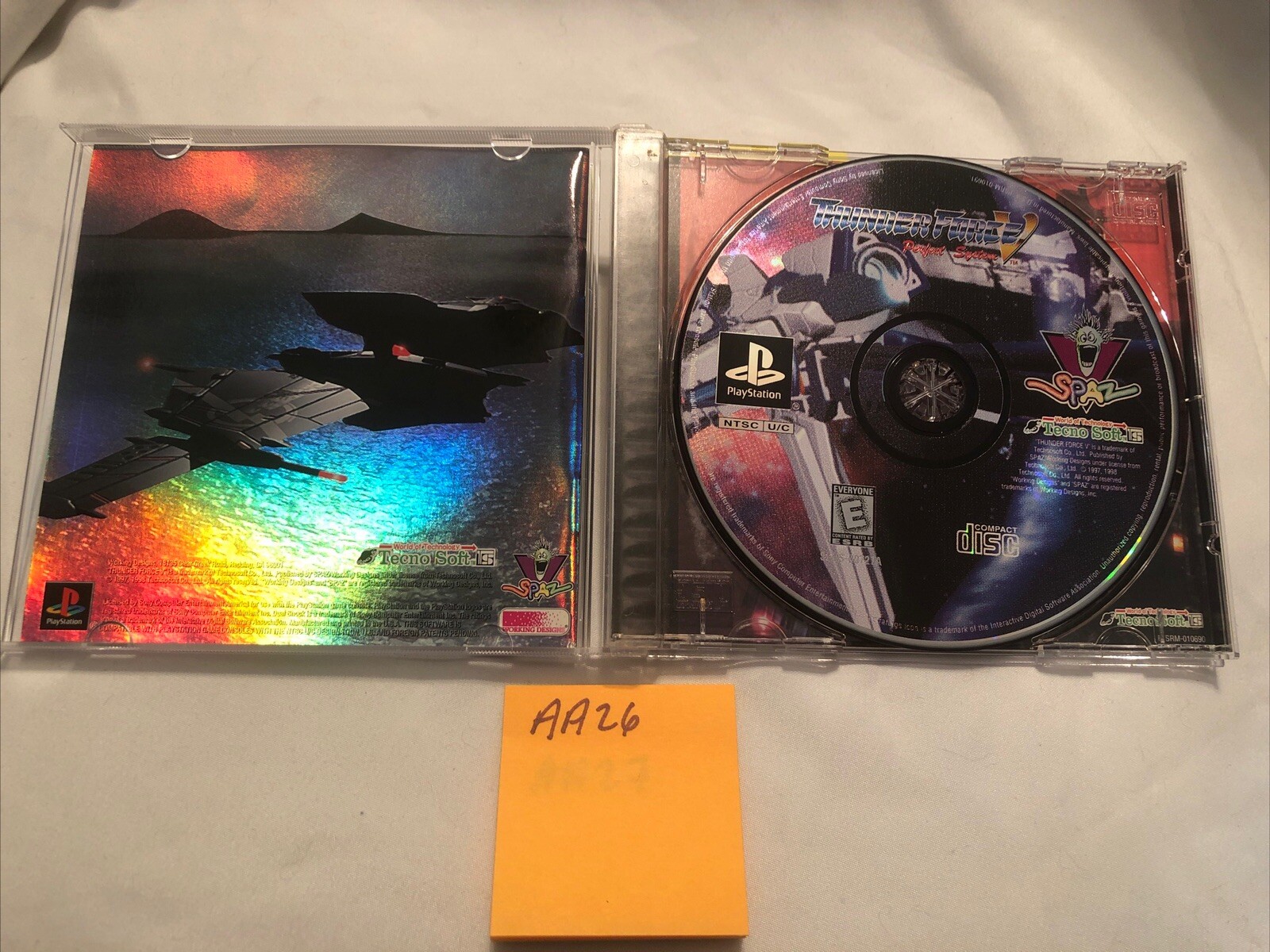 Thunder Force V: Perfect System (Sony PlayStation 1 Game, 1998) AA26