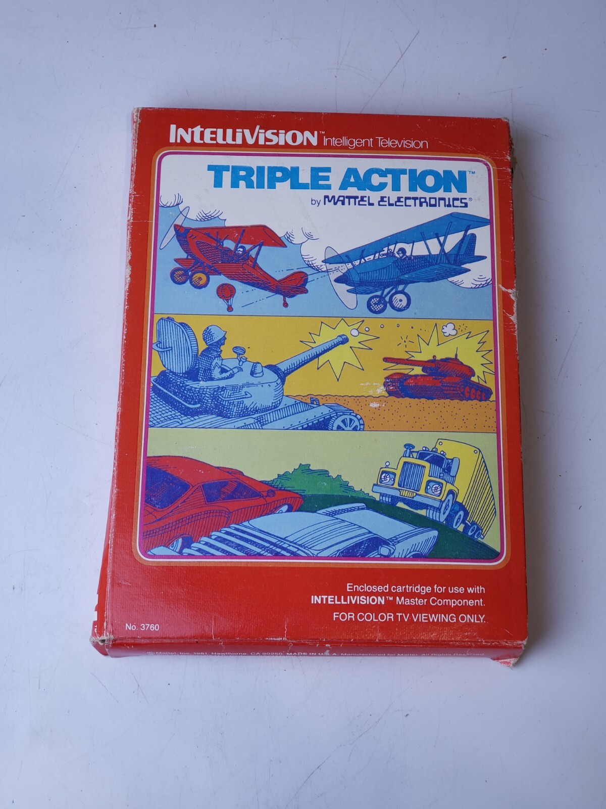 Triple Action In Box (Intellivision, 1981) Complete In Box
