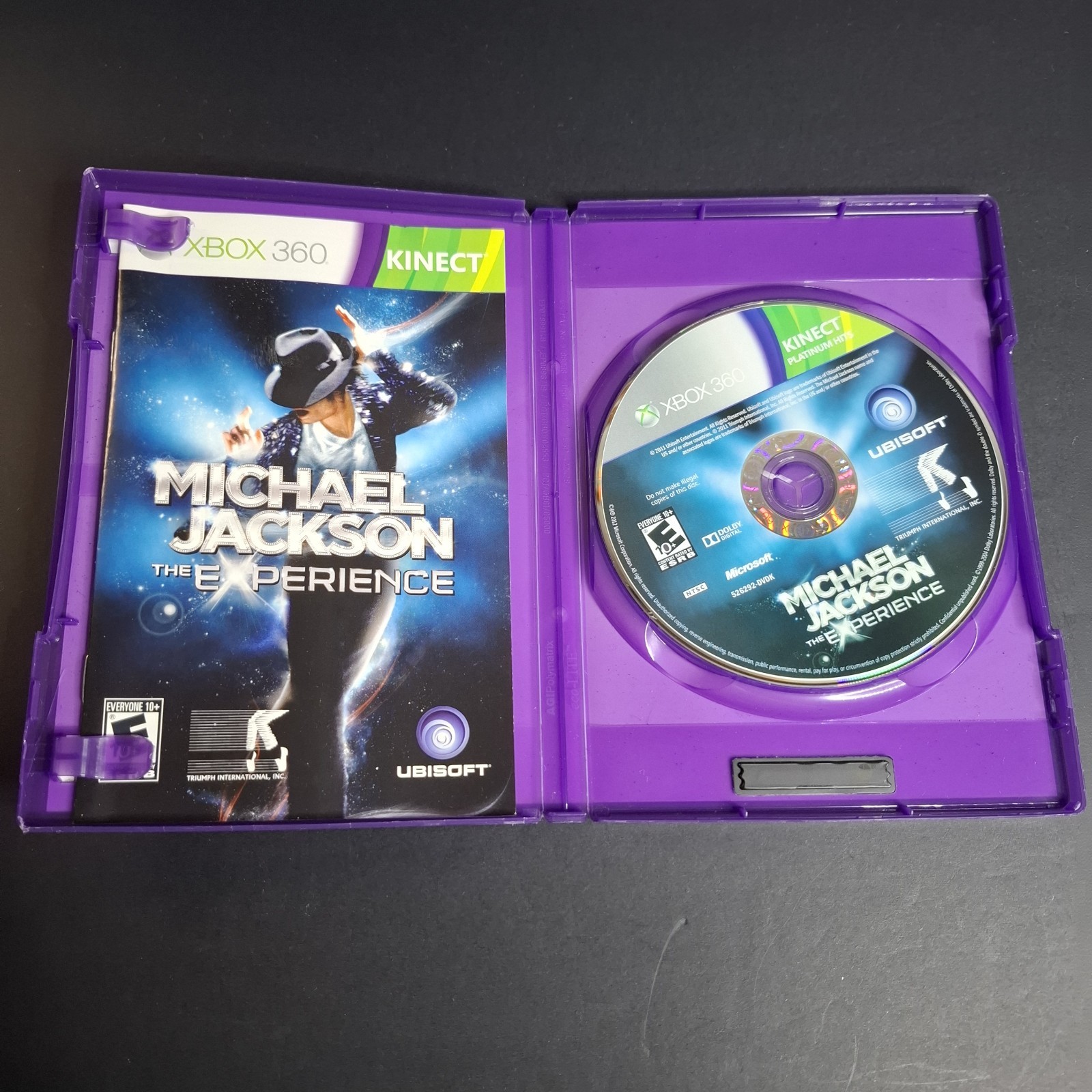 XBOX 360 Kinect Game Michael Jackson The Experience Case w/ Manual Tested
