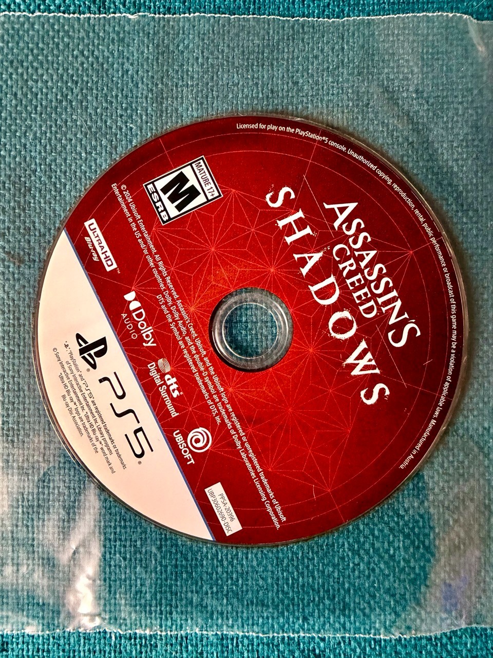 Assassin’s Creed Shadows PS5 PlayStation 5 Tested Working (DISC ONLY)