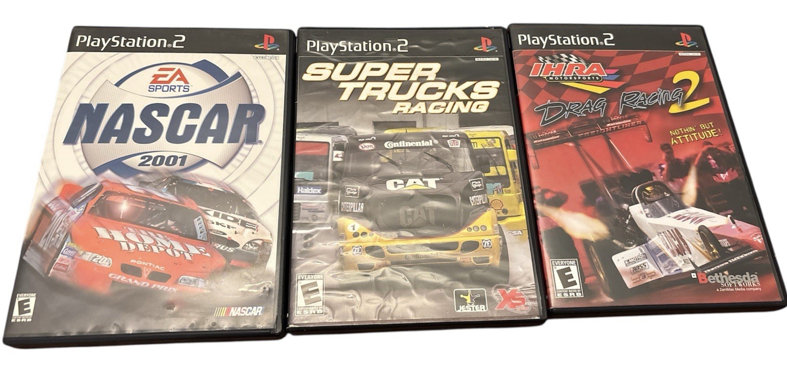 PlayStation 2 NASCAR Super Trucks Drag Racing Games PS2 Complete W Manual Lot 3