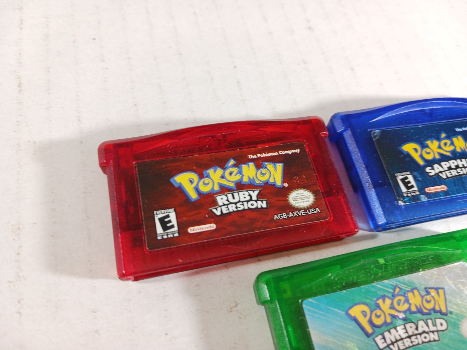 Pokémon Emerald Ruby Sapphire Authentic New Battery GBA Lot Good Shape Pokemon
