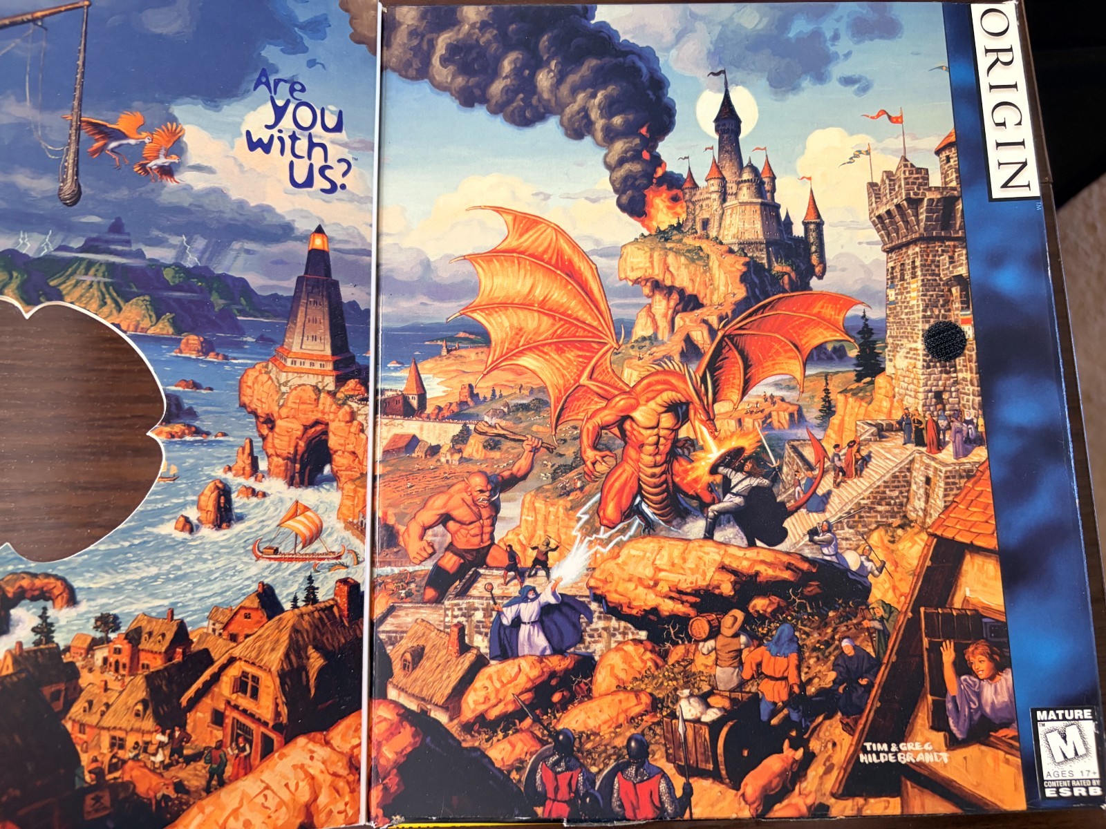 Ultima Online Big Box PC w/ Cloth Map, Pewter Pin & CD – Missing Manual