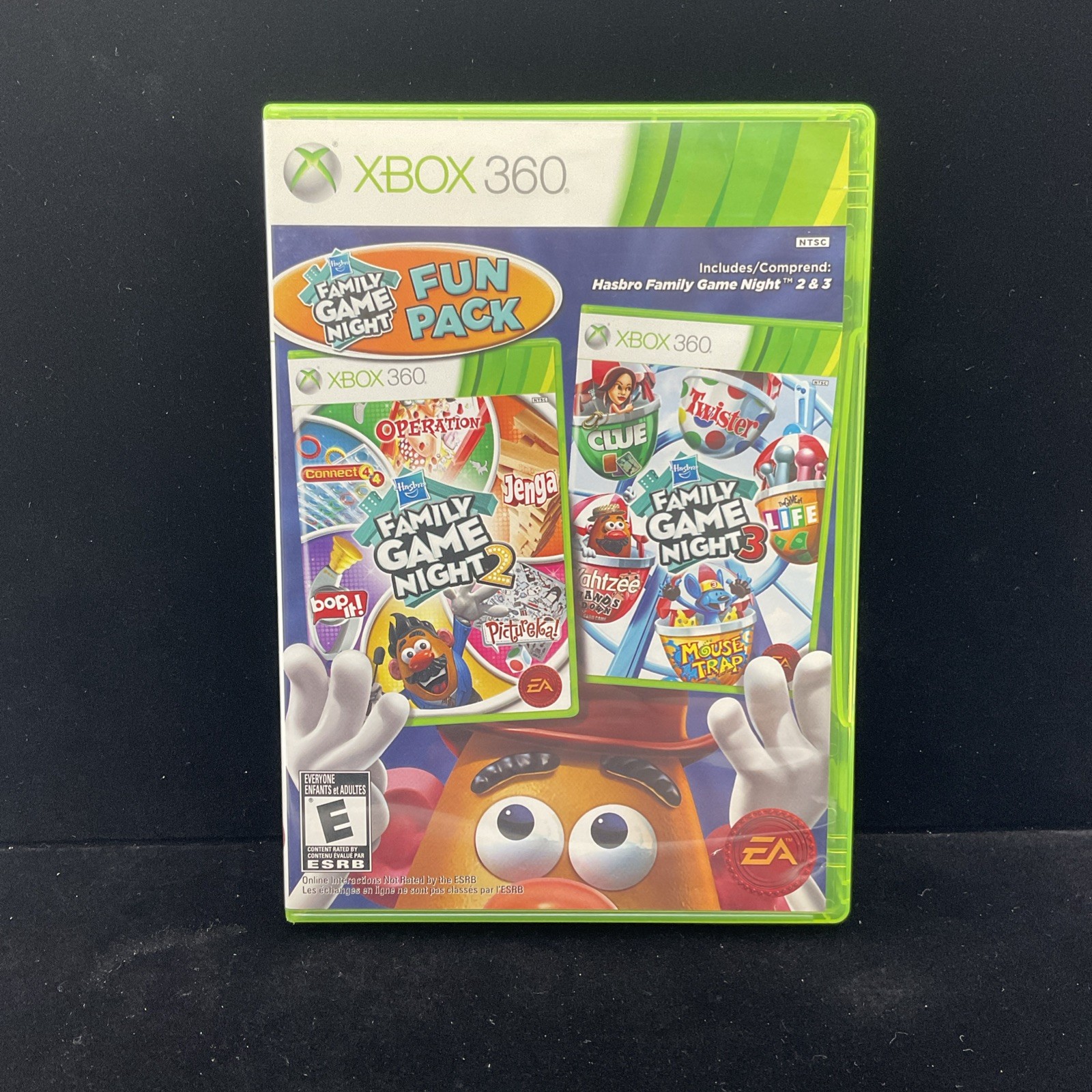 Hasbro Family Fun Pack (Xbox 360) Tested & Complete CIB Clean 1 YR Warranty