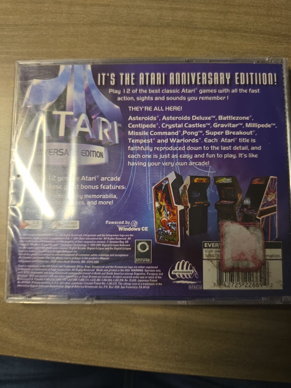 Atari Anniversary Edition SEGA DREAMCAST, 2001 Brand New Factory Sealed
