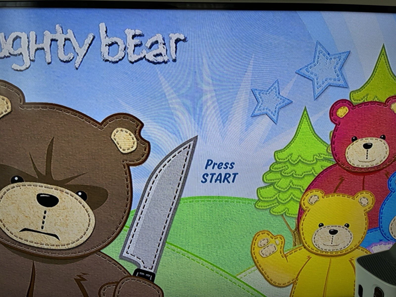 Microsoft Xbox 360 Naughty Bear Game Case Manual 2010 Tested Works