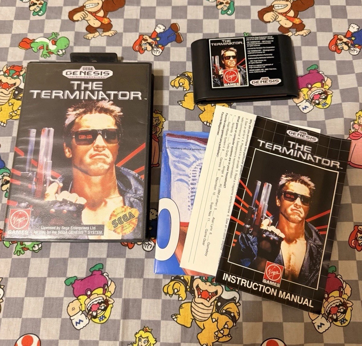 Terminator (Sega Genesis, 1991) Complete In Box CIB With Poster & Registration