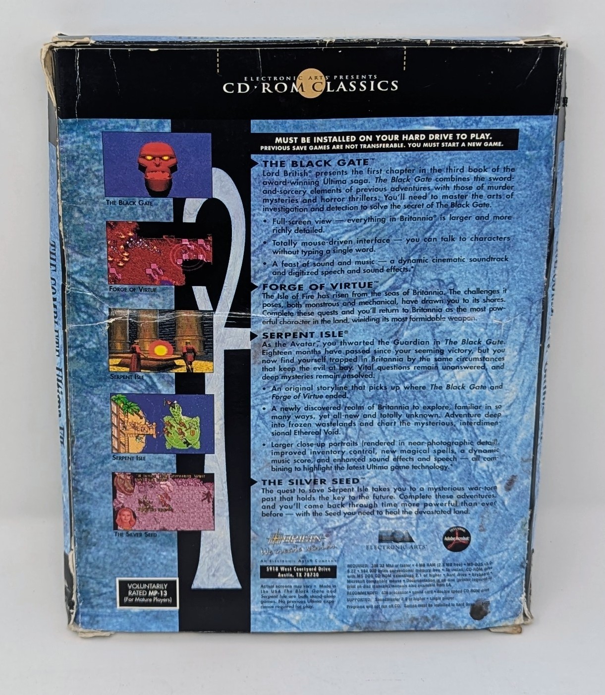 The Complete Ultima VII 7 (PC, 1994) Complete In Box – CD Rom Classics!