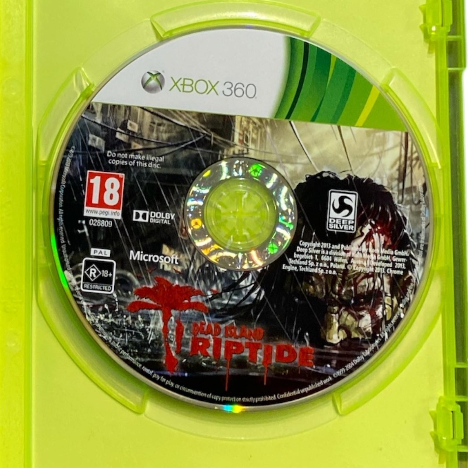 Dead Island Riptide Xbox 360 Game + Manual PAL Deep Silver Action R 18+ 2013 OOP