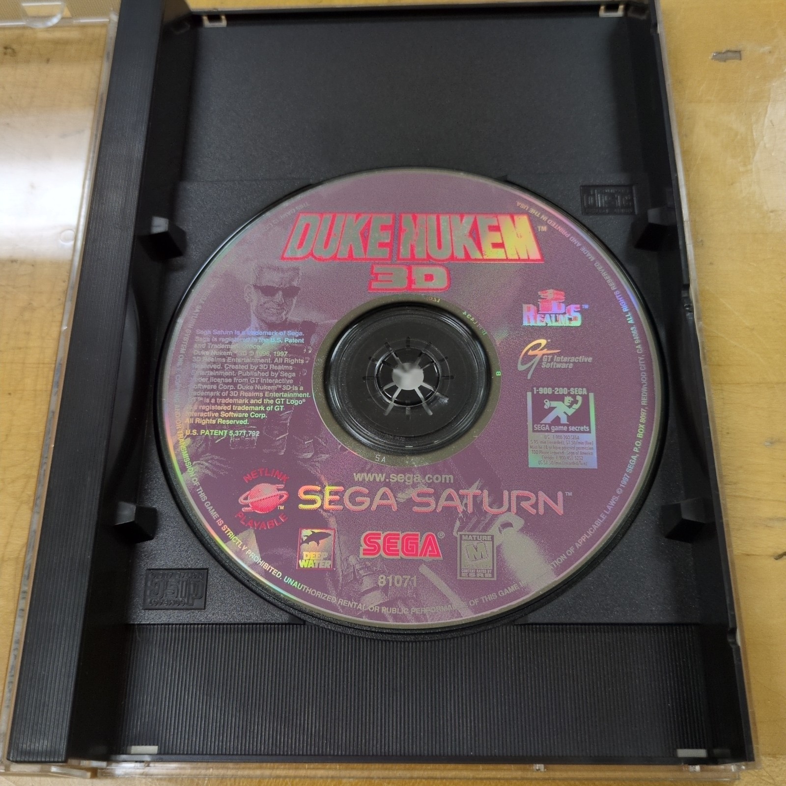 Duke Nukem 3D CIB W/ Manual Dust Jacket – Sega Saturn – CLEAN DISC