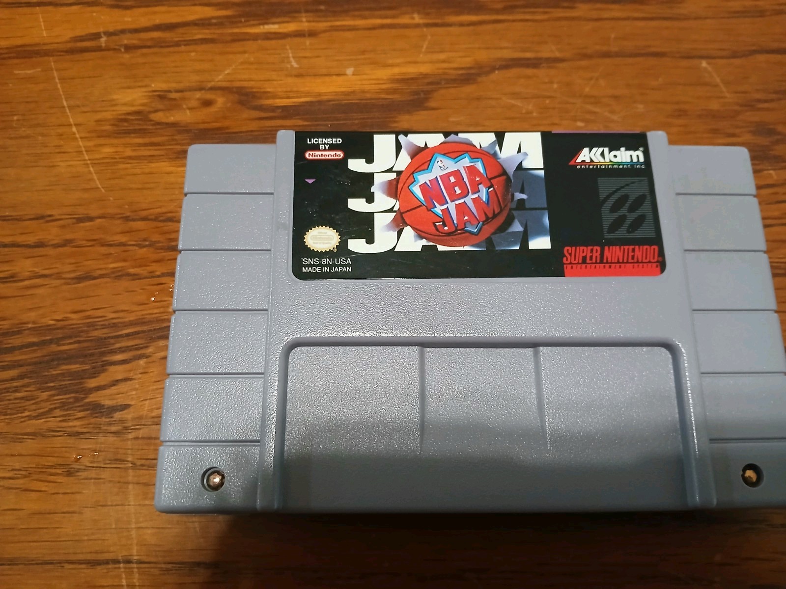Acclaim NBA Jam Sports Basketball Super Nintendo NTSC-U/C Game Cartridge