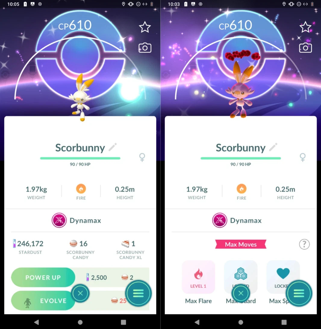 PokémonGo | Shiny Dynamax Scorbunny Bcakground CD | PTC 80k Dust