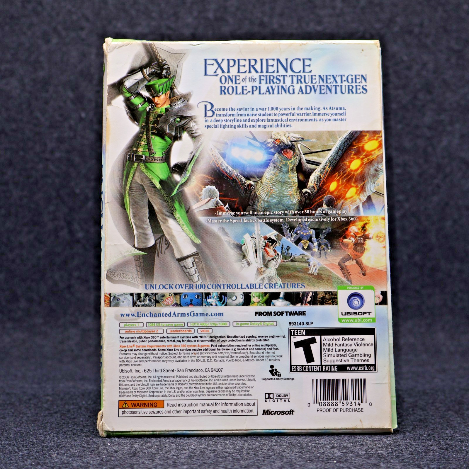 Enchanted Arms (Xbox 360) CIB W/Novel – Auth Acceptable Cond