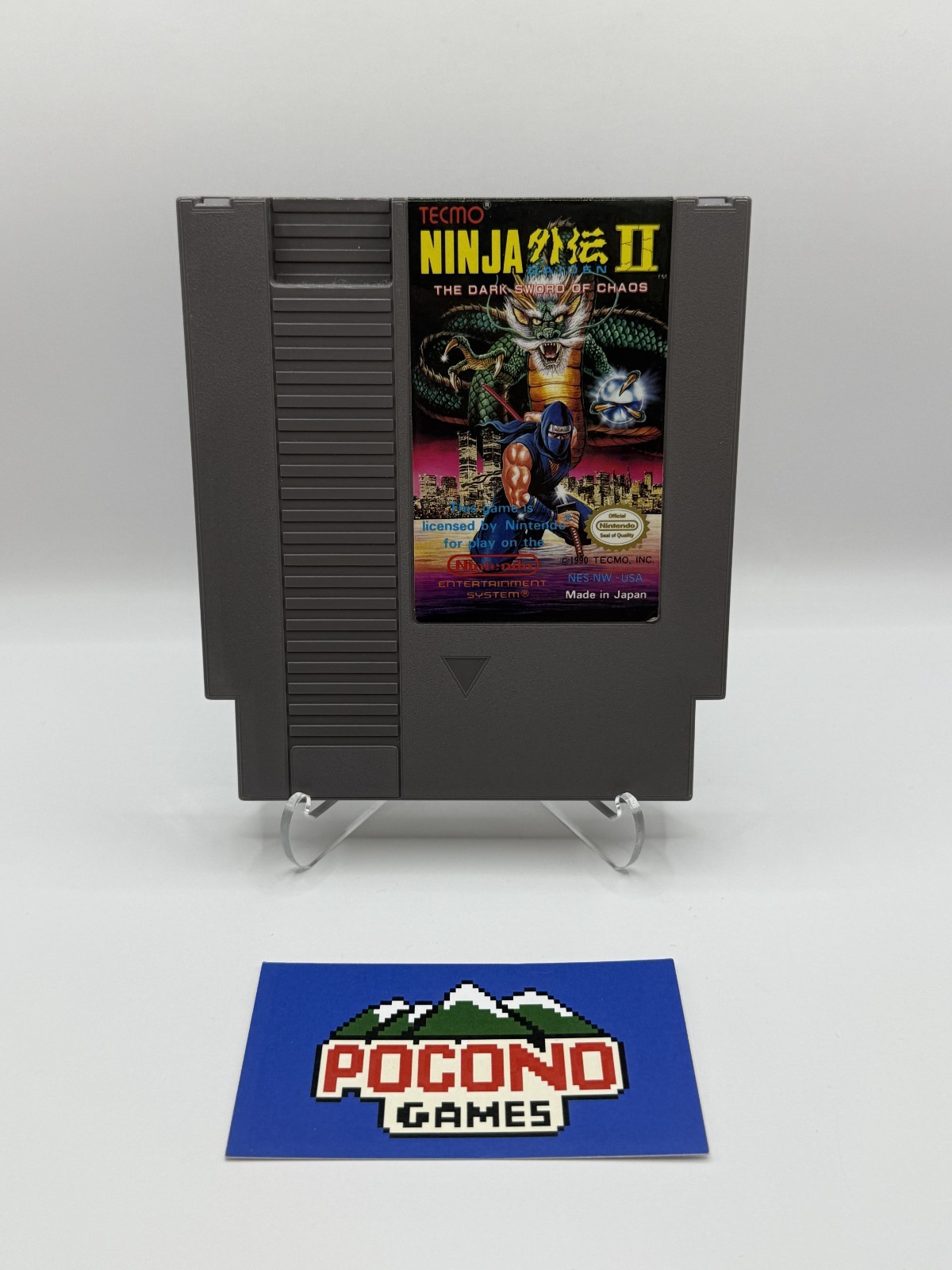 Ninja Gaiden 2 II the Dark Sword of Chaos Authentic Cart Tested, Works And Clean
