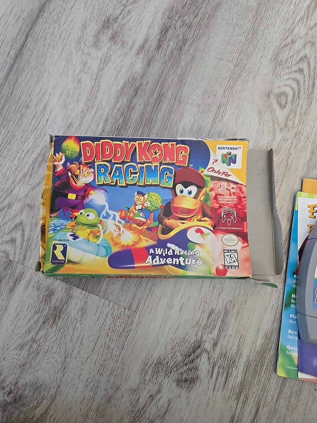 Diddy Kong Racing (Nintendo 64, N64, 1997) Box, Instruction Booklet & More