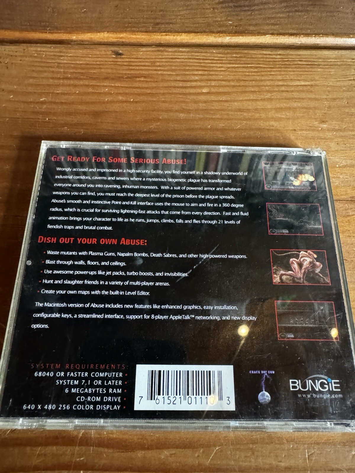 Abuse For Macintosh Mac CD-ROM 1996 Bungie Vintage Apple Computer Game EUC