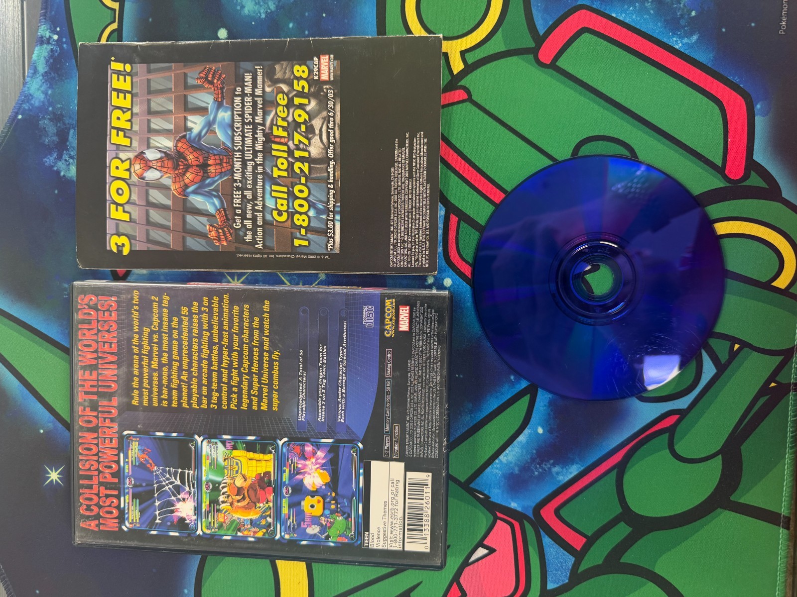 SONY PS2 MARVEL VS CAPCOM 2 BLACK LABEL VIDEO GAME COMPLETE FIGHTING CIB