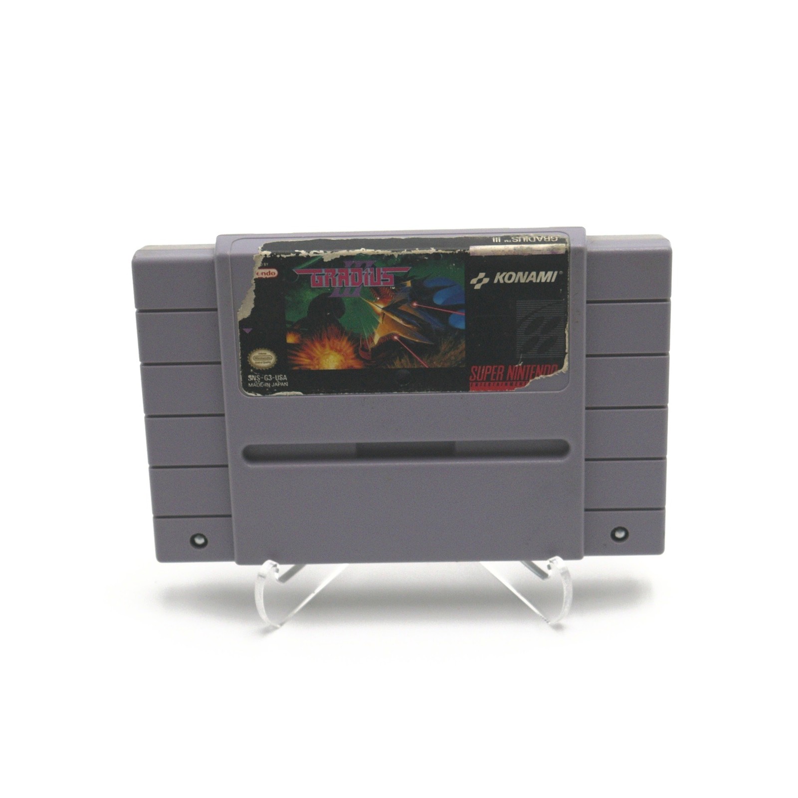 Gradius III – Item Only – Acceptable Condition – Tested & Working – SNES