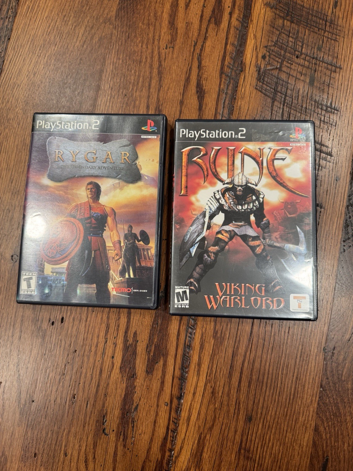 Rygar The Legendary Adventure & RUNE: Viking Warlord,Sony PS2, CIB, Reg Card