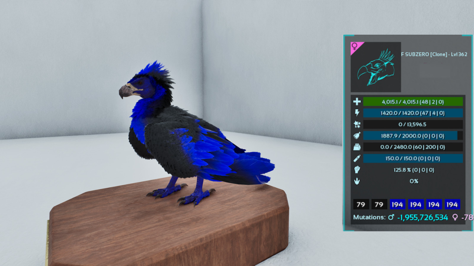 🔥ARK Survival Ascended OFFICIAL PVE – PAIR ADULT DINOS SUBZERO TOP STATS