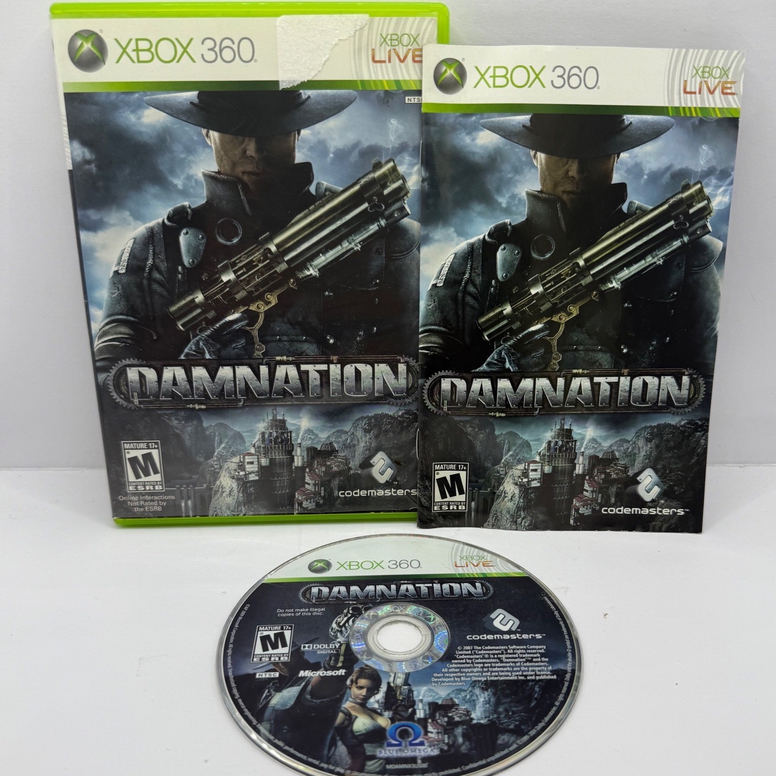 Damnation Microsoft Xbox 360 CIB Complete Tested