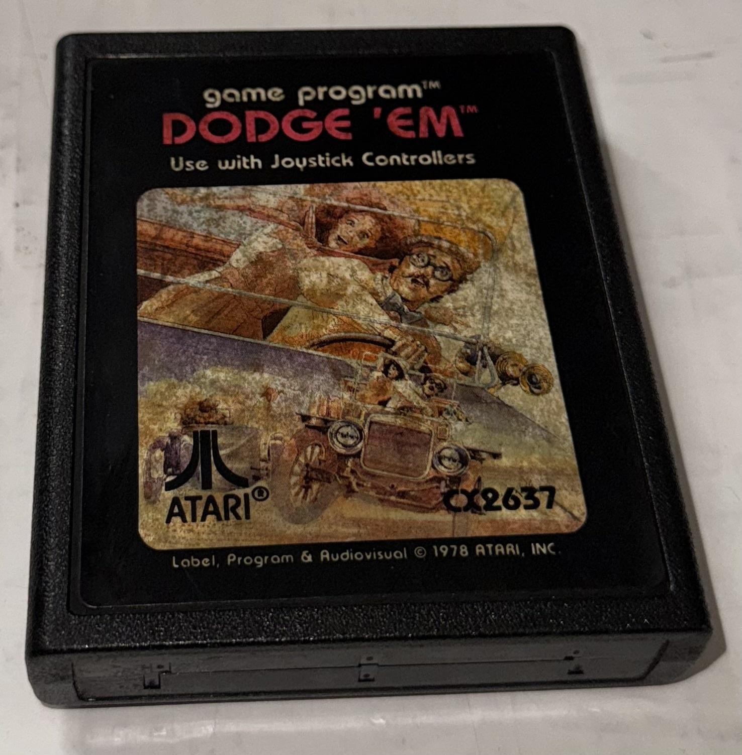 Vintage Atari 2600 Dodge ‘Em Game Cartridge CX2637 1978 Retro Video Game Classic