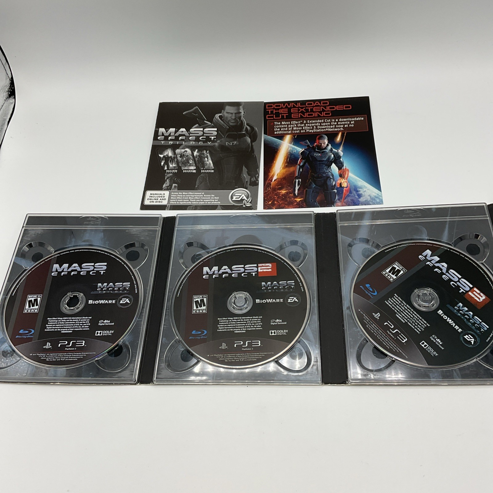 Mass Effect Trilogy (Sony PlayStation 3, 2012) C.I.B. CODES HAVE BEEN USED