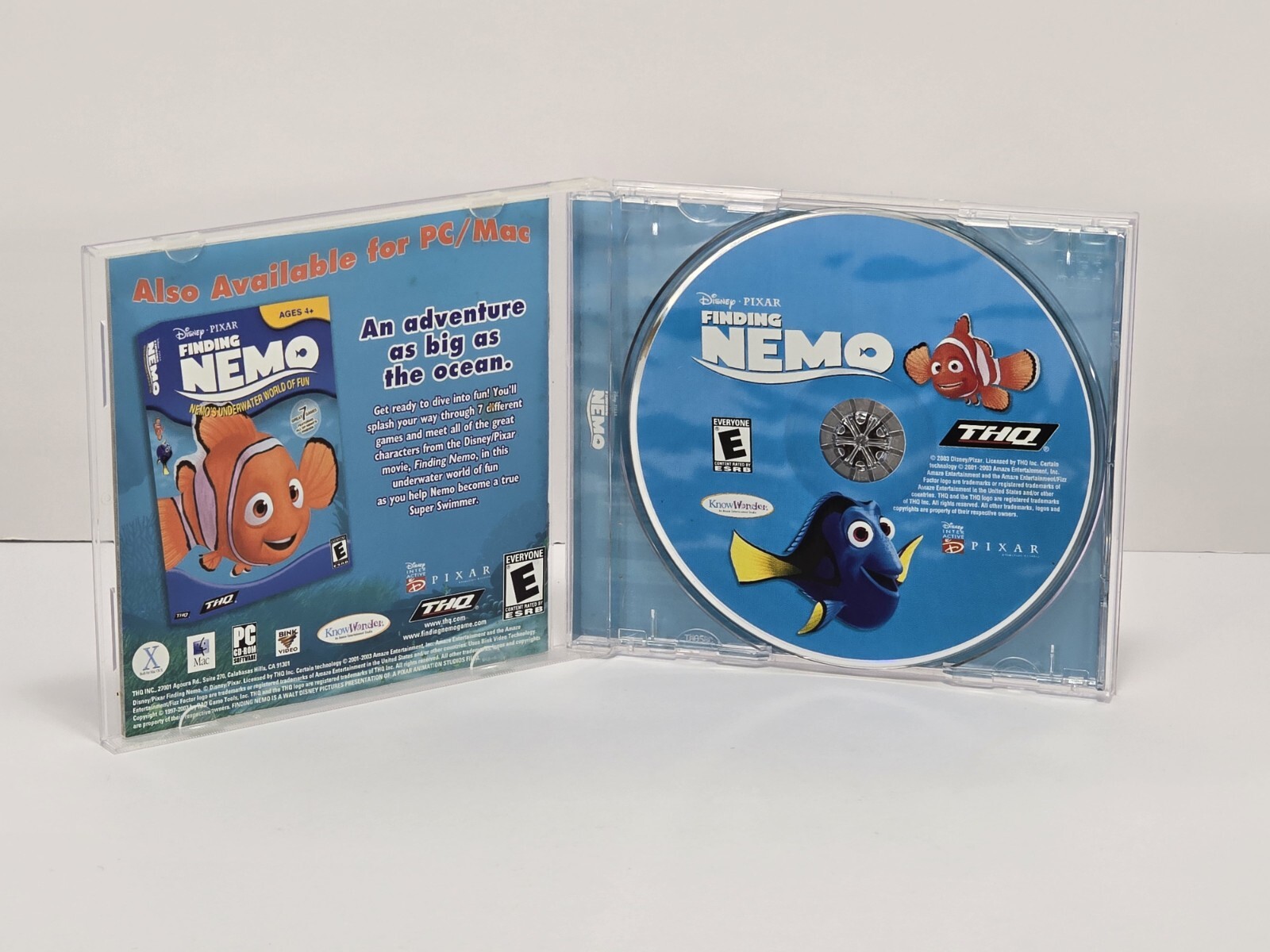 Finding Nemo (Windows / Mac, 2003) Disney Pixar THQ 98 ME XP 2000 OS X 10.2 PC