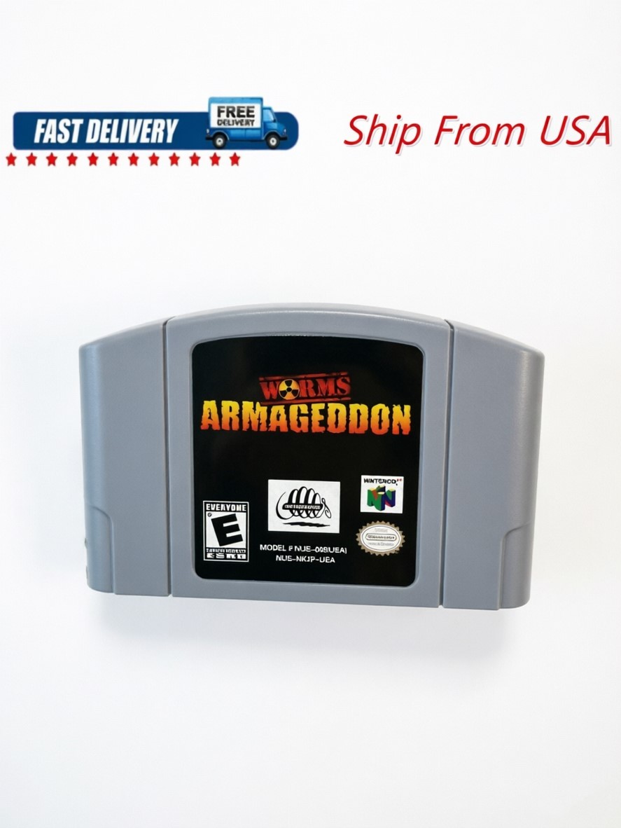 Worms Armageddon – Nintendo 64 N64 Game Cartridge – US Version