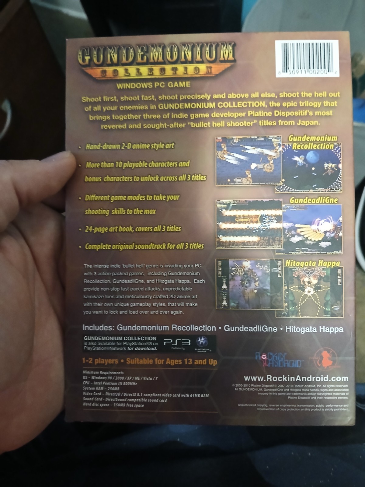 Gundemonium Collection PC CD-ROM (Rockin’ Android, Platine Dispositif 2010)
