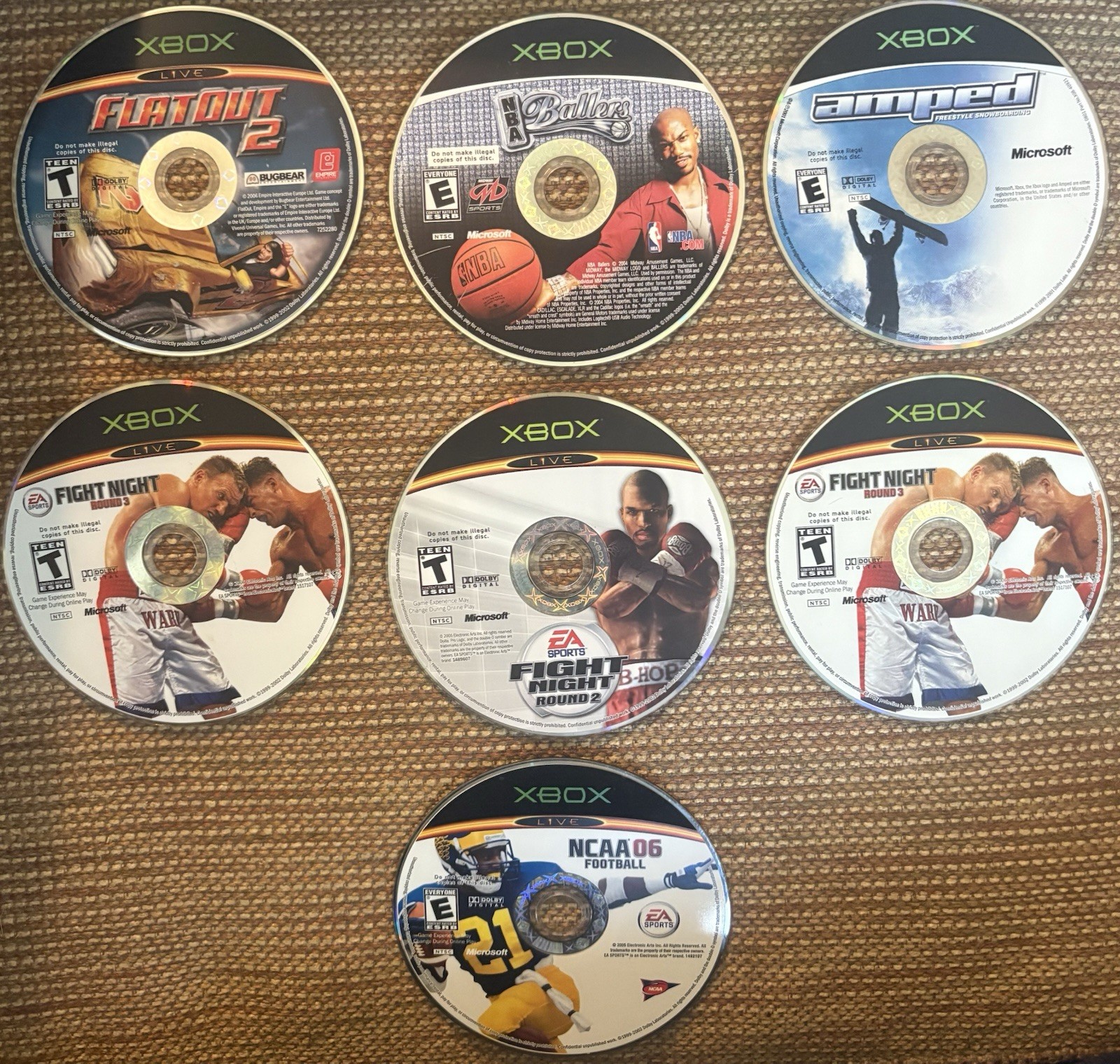 XBOX SPORTS BUNDLE (Fight Night, NCAA, NBA Ballers, Etc.)