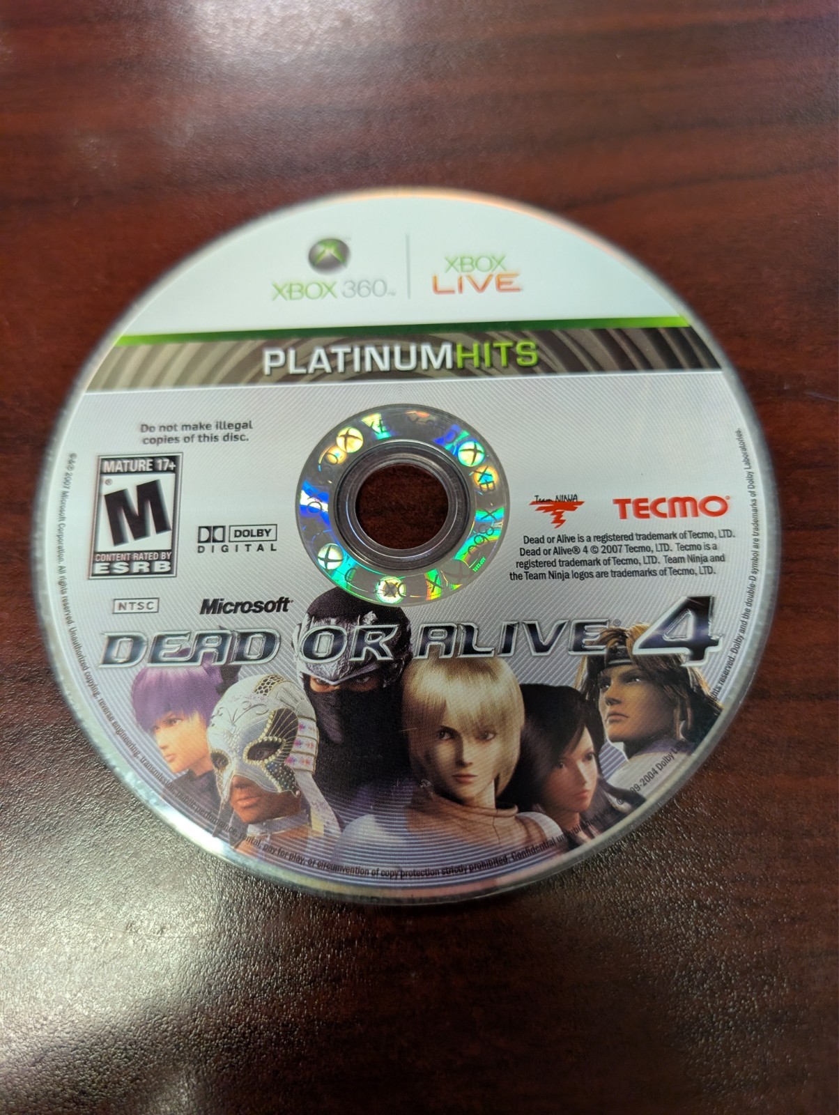 Dead or Alive 4 (Microsoft Xbox 360, 2005) NO TRACKING – DISC ONLY 4819