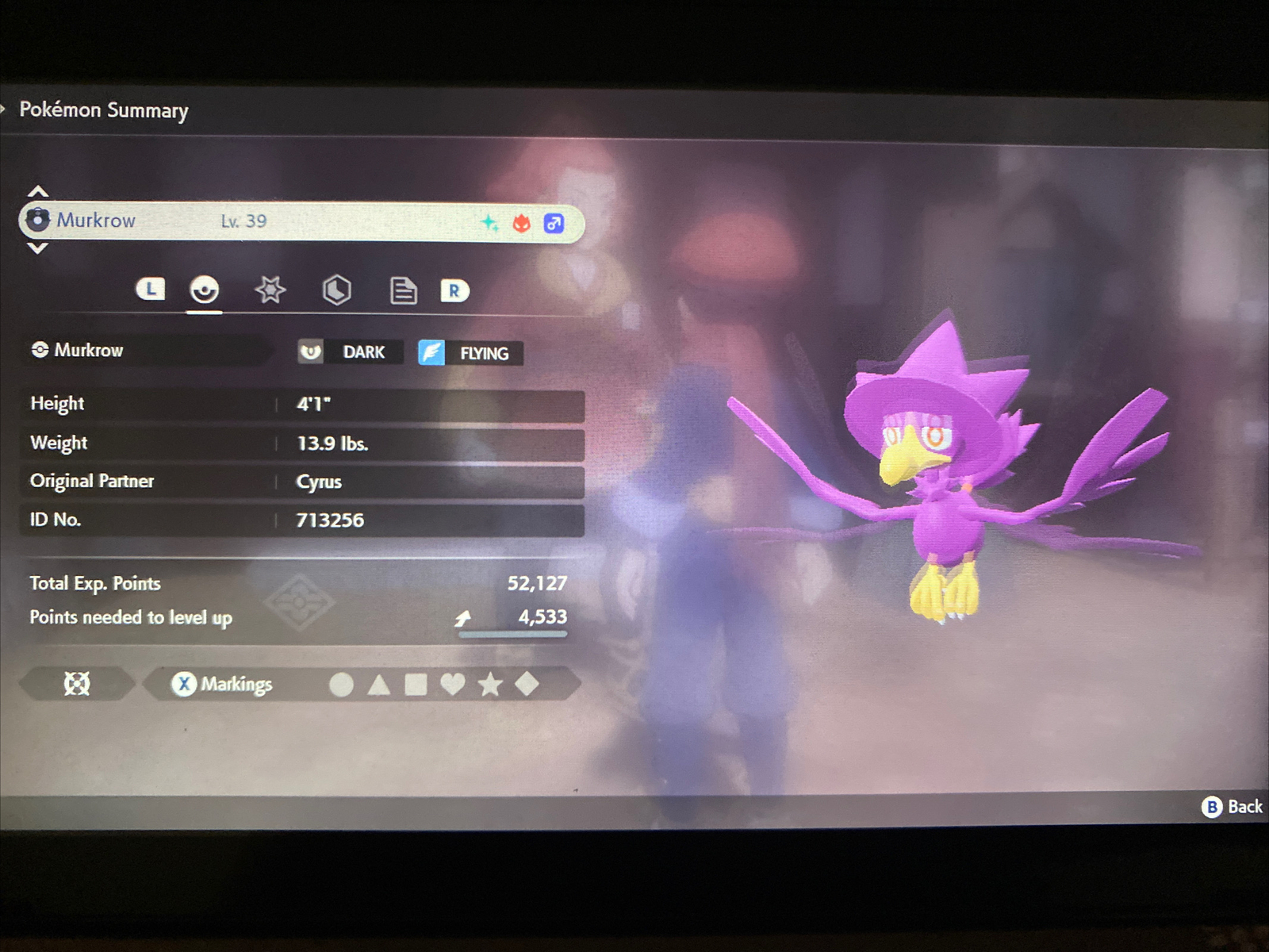 Pokemon Legends Arceus Shiny Murkrow Alpha Max Effort Fast Delivery