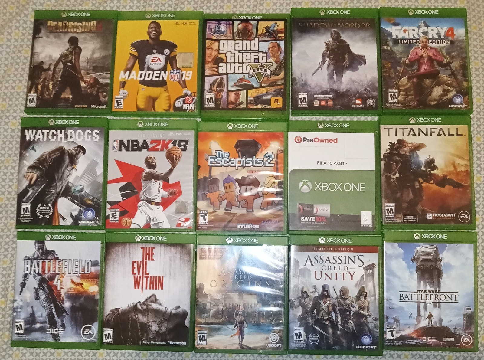 Xbox One Games Lot of 15