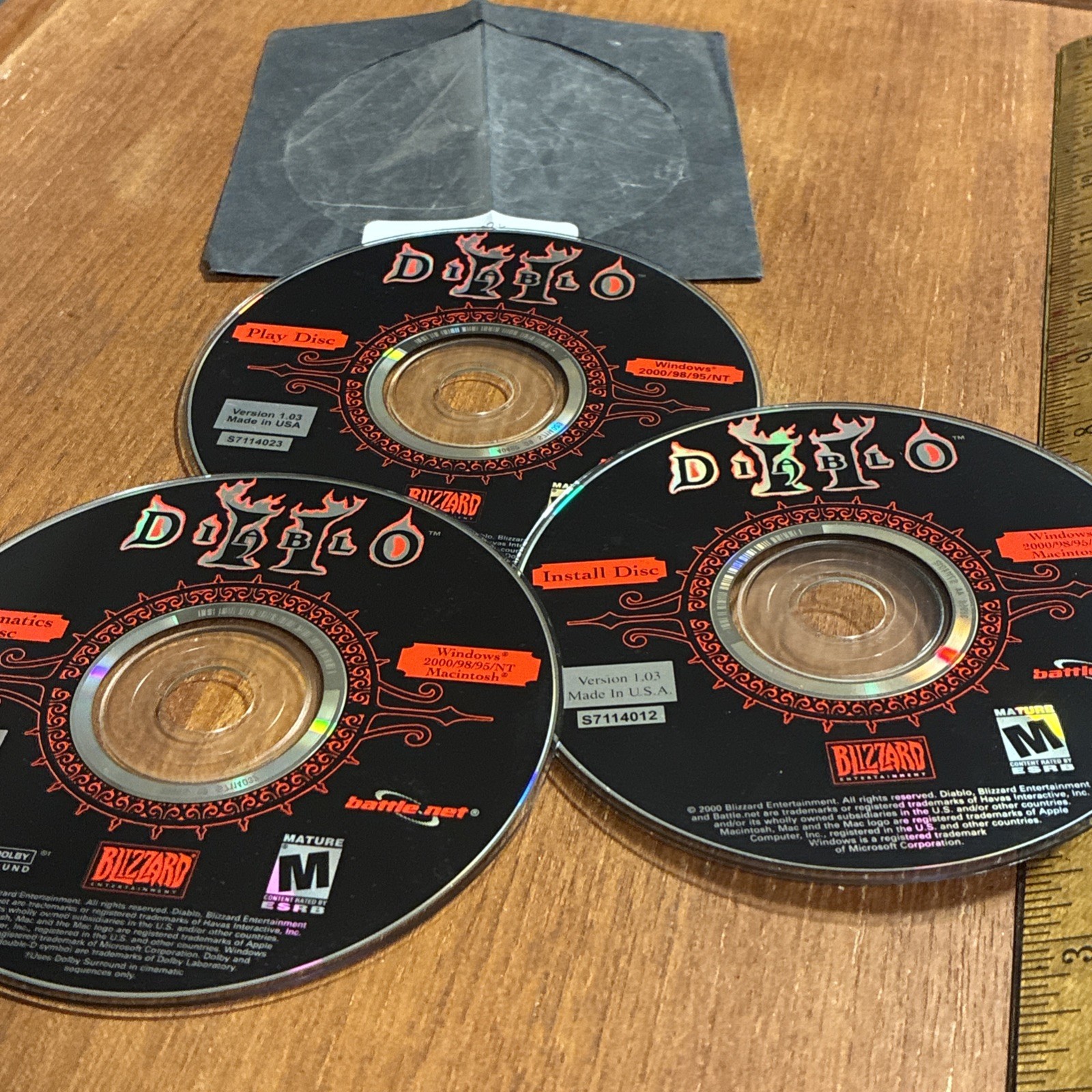 Diablo II (3-disc ) CD-Key Included (PC, 2000) DISC ONLY Discs