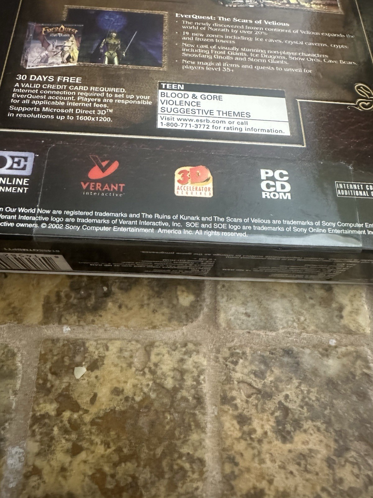 EverQuest Trilogy Factory Sealed Small Box SOE Vintage 2002