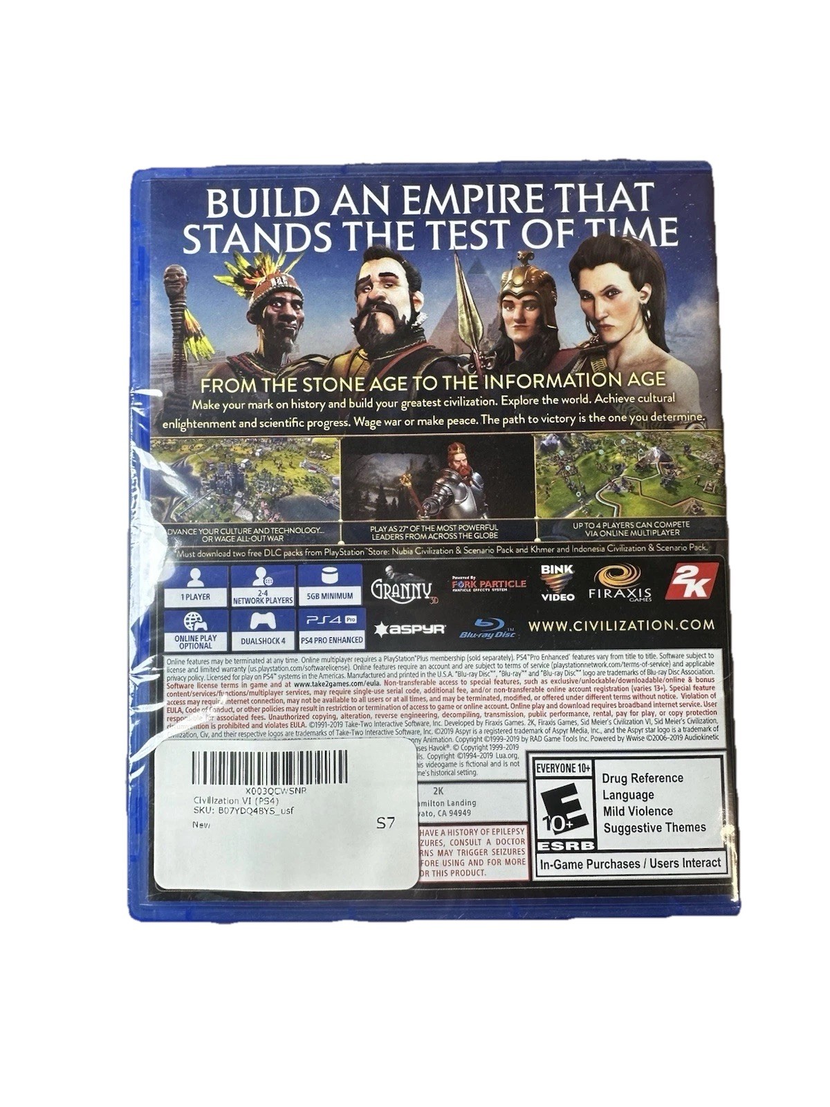 Sid Meiers Civilization Vi (Playstation 4) Brand New