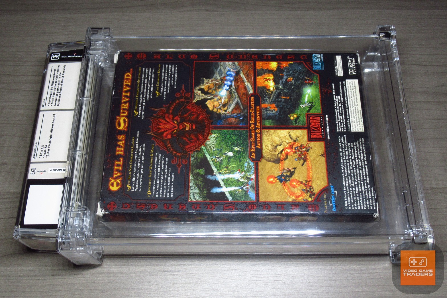 WATA 8.5 A+ – Diablo II 2 SMALL BOX PC 2000 NEW!