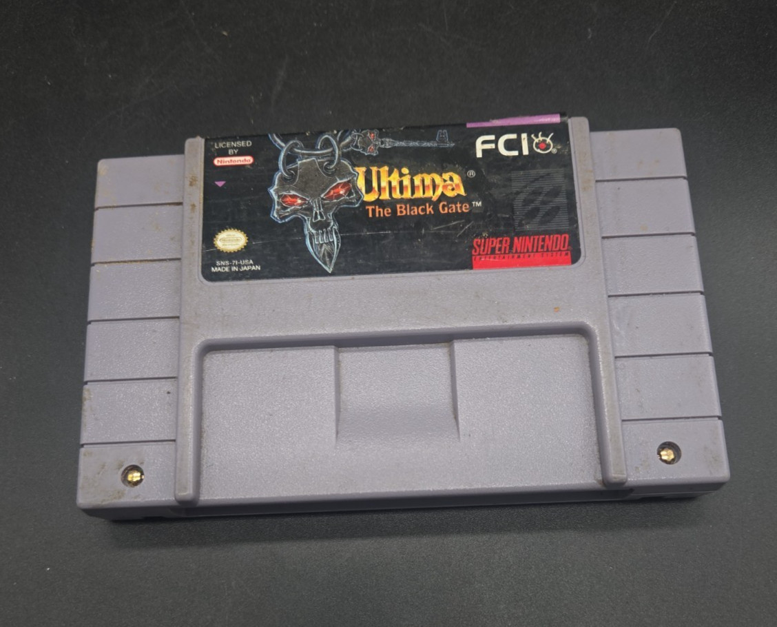 Ultima The Black Gate SNES Super Nintendo 1994 Cartridge Only
