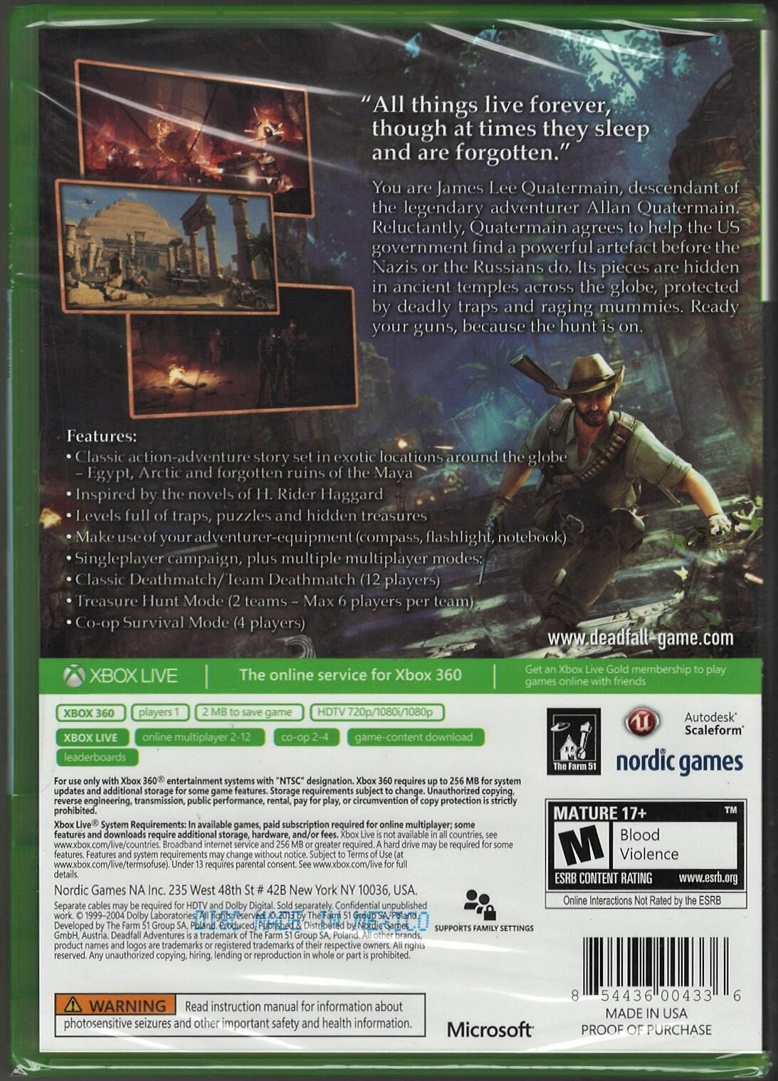 Deadfall Adventures – Xbox 360