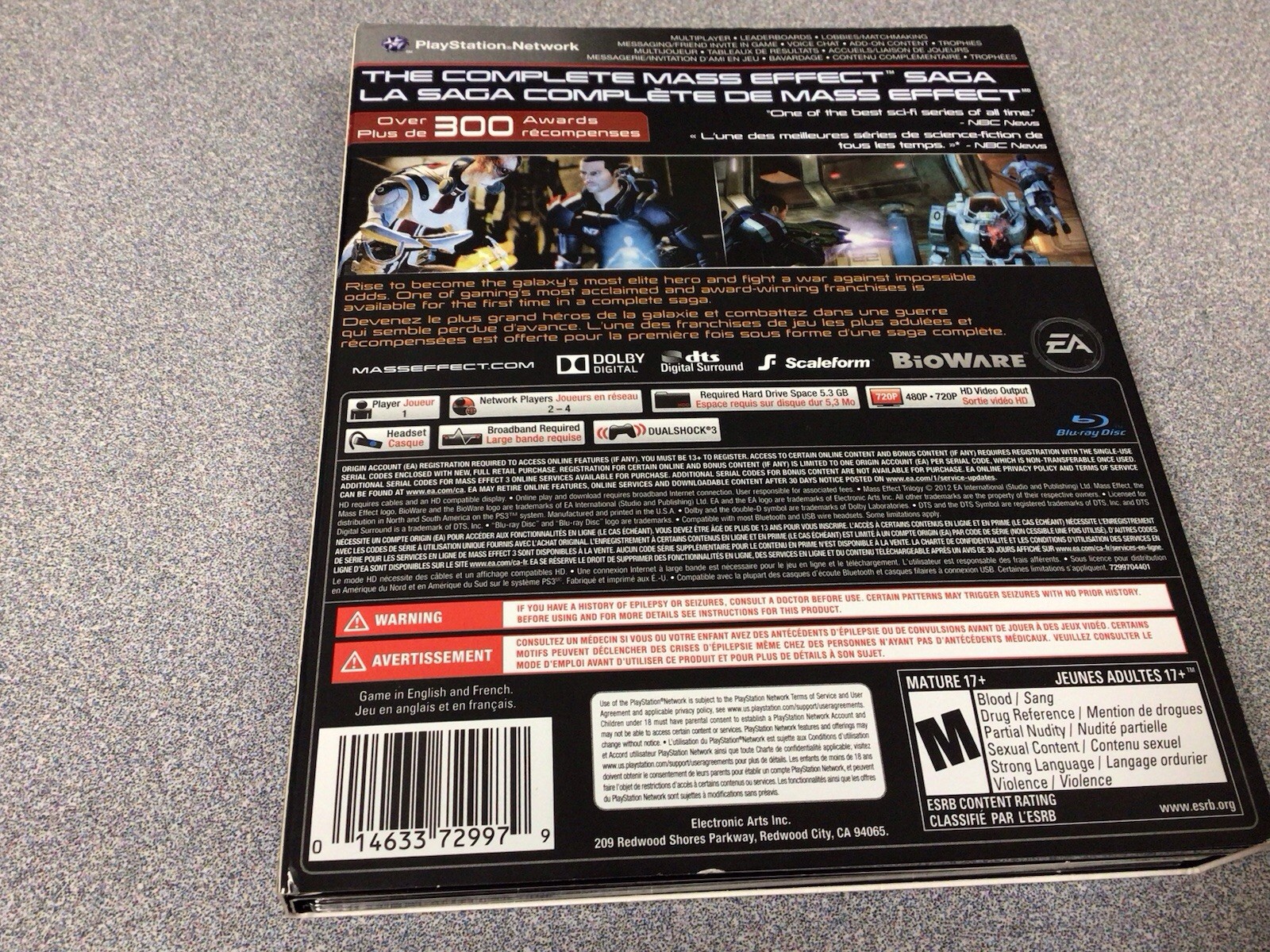 Mass Effect Trilogy (PlayStation 3 USED)