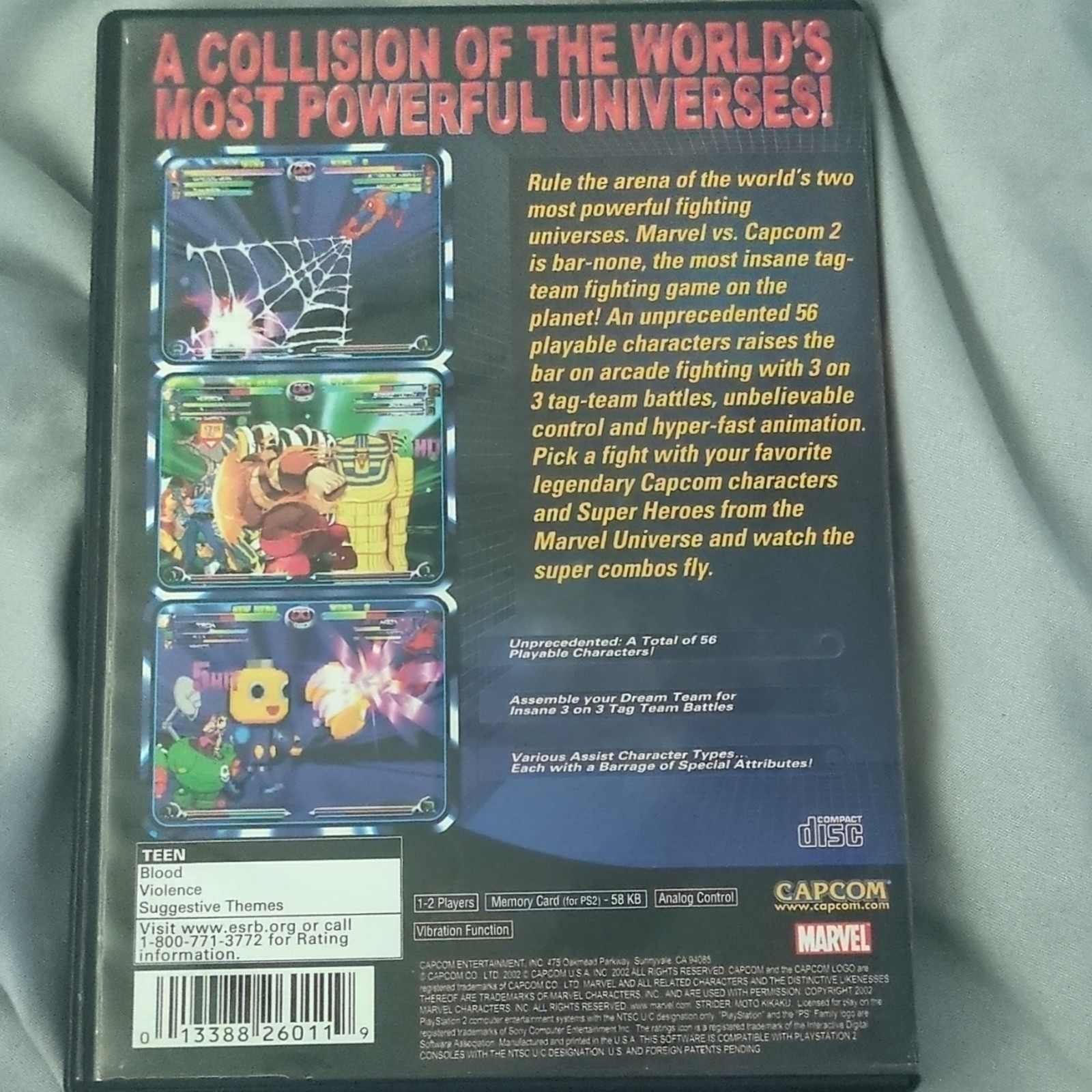 Marvel vs. Capcom 2 (PS2) w/ Manual