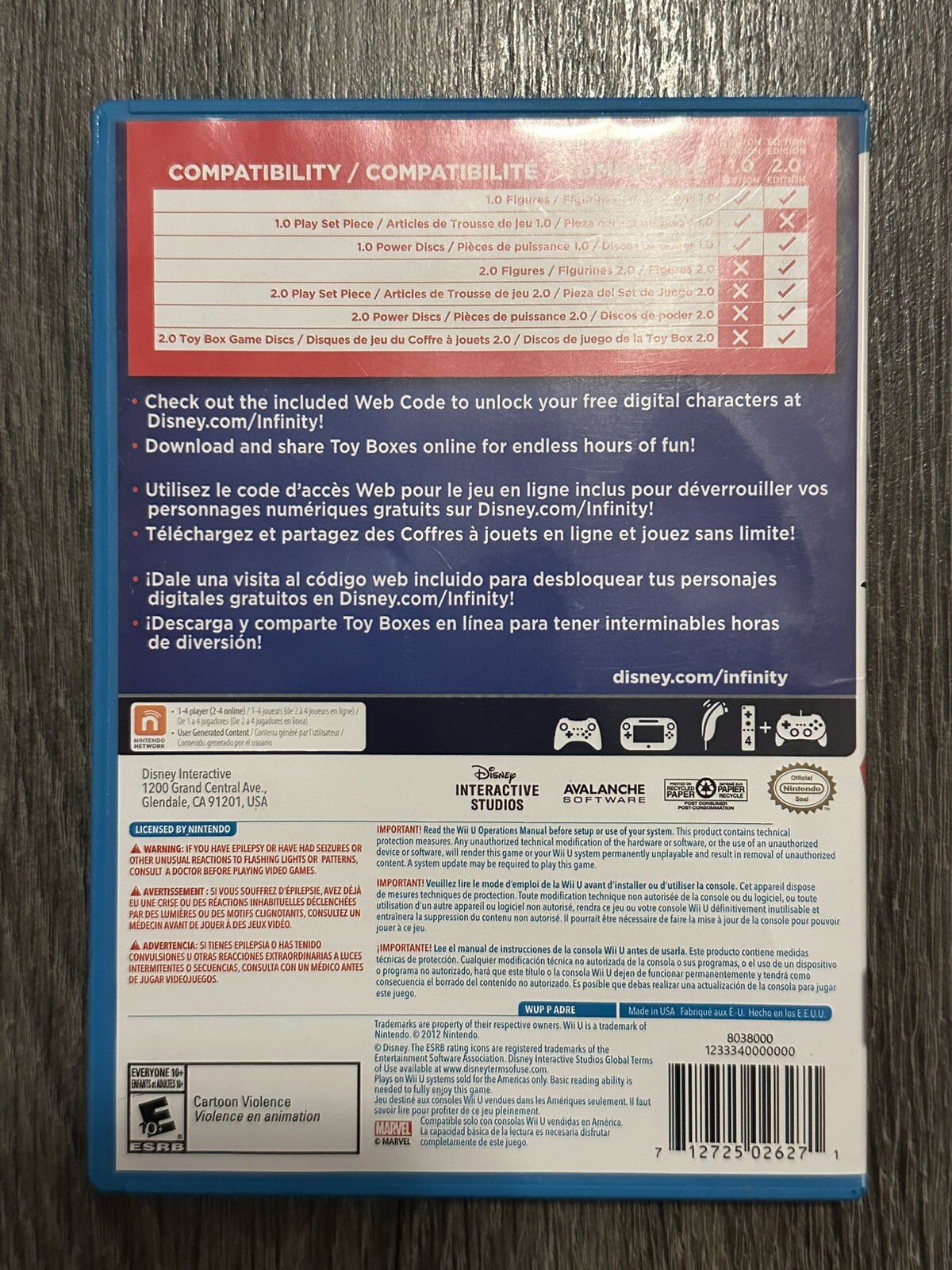 Disney Infinity — 2.0 Edition (Nintendo Wii U, 2014)